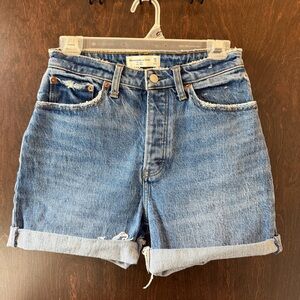 Abercrombie & Fitch High-Rise Dad Jean Shorts